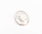 925 Sterling Silver Vintage Brooch Pin Etched Royal Female Figure  Bp11590