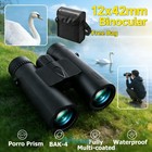Day night 12x42mm Zoom Hd Binoculars Bak-4 Fmc Optics Waterproof With Tripod Usa