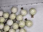 Vintage 53 Green Marbled Ceramic Knobs Mid Century Cabinet Art Deco Hardware Lot