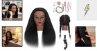 Mannequin Head 100  Real Hair Training Manikin Cosmetology Hairdresser Practice