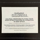 Vintage 1978 Big G Cereal Battlestar Galactica - Vipers - Sticker Card  11