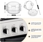 Stove Knob Safety Covers  Dual Grip Safety Shield  Unlock With Adult Thumb   