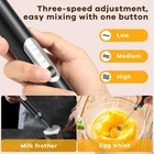 Electric Milk Frother Handheld Whisk Mixer Stirrer Coffee Egg Usb Rechargeable