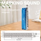 10 Hole 40 Tones Chromatic Harmonica Key Of C Mouth Organ For Beginners Blue