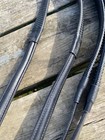 Black Raised Leather English Reins W rubber Grip