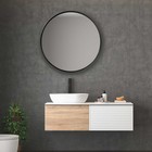 Uttermost Belham 09692 Aged Black Round Vanity Mirror 35x35