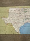 Vintage National Geographic Map Texas Oklahoma Arkansas Louisiana 22 x35 