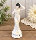 Vtg Bathing Beauty Lady Half Doll Pin Cushion Figurine Porcelain Art Deco German