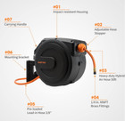 Giraffe Tools Retractable Air Hose Reel Air Compressor Hose With Reel Max 300psi