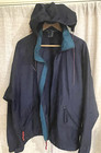 Vtg Eastern Mountain Sports Hooded Windbreaker Hiking Camping Blue  Mens Xl Nice