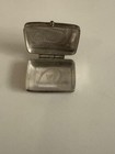 Vintage Sterling Silver Rectangle Pill Box Trinket Snuff Case 925