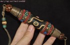 5 2   Tibetan Old Natural Agate Onyx Eyes Dzi Pray Beads Exorcism Amulet Pendant