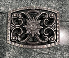 Lot Of 5 Metal Belt Buckles Floral Theme Western Look Adult Unisex Silver gold