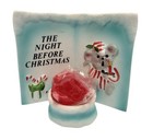 Vintage Night Before Christmas Porcelain Candle Holder Mouse W Box Unused 1983