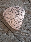 Limited Edition Copper Guitar Pick - Playable With Sun Moon And Stars -