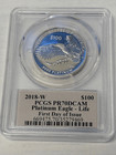 2018  100 Proof Platinum Eagle Pcgs Pr 70 Fdoi Cleveland 