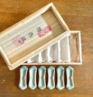 Chopstick Rest Br Unused 6 Korean Celadon Wooden Box Hyoseon Kilnmade By Kwon Ta