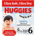 Huggies Snug   Dry Baby Diapers  Size 6  35  Lbs   144 Count  select For More 