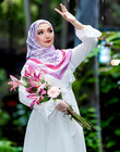 48 In X 48 In Satin Square Scarf Pink Purple Floral For Women