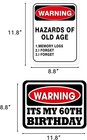 Wernnsai 60th Birthday Decorations - 9 Pcs 60 Years Funny Signs 