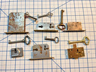 6 Antique Cabinet Door Desk Chest Furniture Locks W  Keys Germany