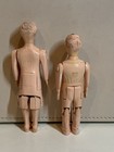 Vintage Renwal Jointed Dollhouse Family Mix Lot Doll House Tan Color Son Boy Mom