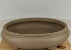 Unglazed Ceramic Bonsai Pot Oval Light Brown Tan 14  Large Heavy Duty Drainage