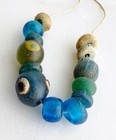 Ancient Islamic Excavated Glass Wound Eye Beads Mali Mauritania African Trade