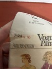 Vintage 1970s Vogue Dress Pattern 7124 Size 16 Uncut Loose Maxi Dress