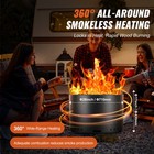 28  Dia Smokeless Fire Pit Stove Bonfire Wood Burning Stainless Steel