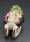 Antique German Porcelain Fairing Sleigh W  Christmas Tree   Presents Gilt Trim