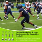 Football Backplate Screw Compatible With Riddell Speedflex Battle Silver