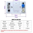 50w Uv Led Cob Diode 395nm Chip Ac220v Dob Ultraviolet Cure Metal Detector Quart