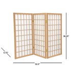 Oriental Furniture 3-panels Window Pane Shoji Screen 52 5 w X 36 25 h Natural