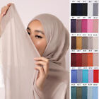 Cotton Linen Hijab Scarf Solid Colors Long Scarf Soft Muslim Ladies Shawls Wraps