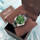 Bulova 96b429 Surveyor Automatic Green Dial Men s Stainless Steel Watch 39mm