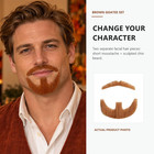 Fake Mustache And Goatee  Self-adhesive Synthetic Beard For Costumes