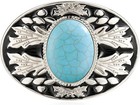 Lightweight Turquoise Stone Inlay Belt Buckle - Men s Classic Accessory