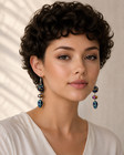 Colorful Funky Skull Earrings  Rhinestone Skeleton Statement Earrings  Day Of Th
