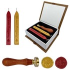 Letter B Wax Seal Stamp Kit Antique Initial Alphabet Sealing Reddish Brown 