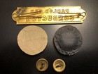 Original 50-60s Cpr Railway Parlor Car Conductor Brass Badge Set  nos 