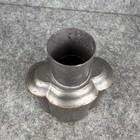 Chinese Pewter Tea Caddy jar flask bottle Engraved Made In Hong Kong No Lid Vtg