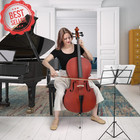 Full Size 4 4 Acoustic Cello Matte Natural Set W  Bow Bag Rosin Bridge