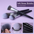 Loryp Professional Makeup Brush Set 32pcs Matte Black Vegan Bristles   Soft S   