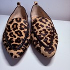 Franco Sarto Women s Animal Print Pointed Toe Slip-on Flats Brown Black