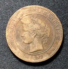 1897 French 10 Centimes  Enn Coins