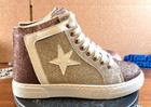 Outwoods Glitter Tennis Shoes Bronze   Gold And White Star Big Kids Size 6