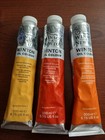  7x  Winsor Newton Winton Oil Color Paint 200ml Orange Red Yellow Blue Crimson