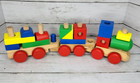 Melissa   Doug Classic Wooden Train Set 16 Pieces Colorful Pretend Toy Missing 3