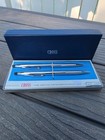 Vtg Cross Classic Century Lustrous Chrome Pen   Mech  Pencil Set W  Box   3501 